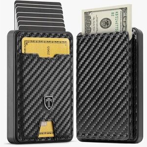 EUC Travando Carbon Fiber Card Holder Wallet w/ Money Clip RFID Blocking